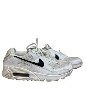 Nike CQ2560-101 Air Max 90 White Black Athletic Casual Shoes Women's Size 7.5